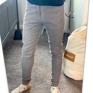 Size 28 Mens Grey Skinny Jeans